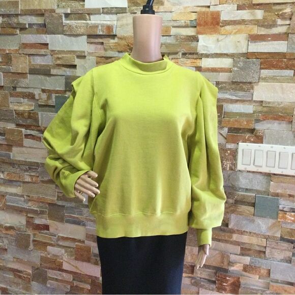 AGOLDEStrong Shoulder Cotton Sweatshirt